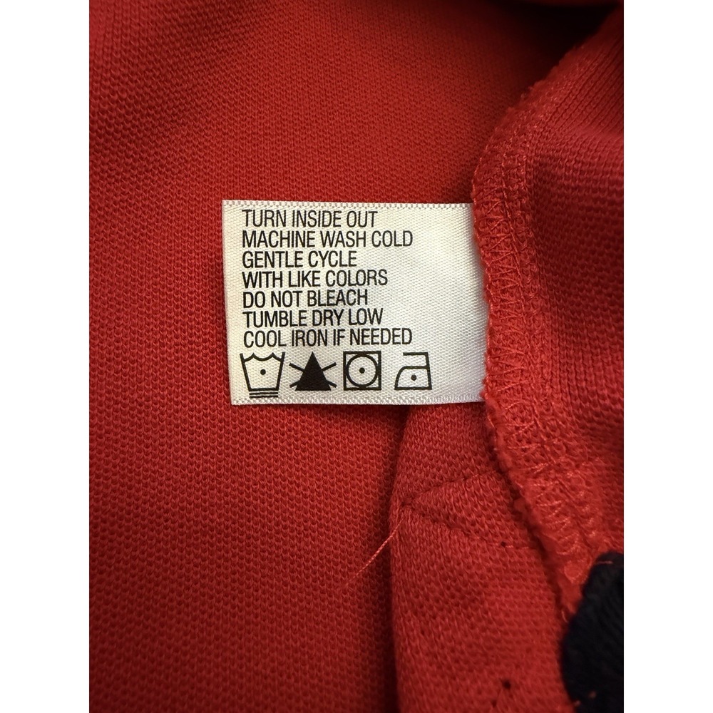 Orvis Orange Red Solid Polo Shirt Men's L Short Sleeve 100% Cotton Knit Logo EUC - Picture 6 of 9